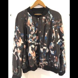 French connection multicoloured bomber jacket